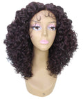 Precious Deep Red and Black Blend Trendy Afro Lace Wig