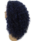 Precious Blue and Black Trendy Afro Lace Wig