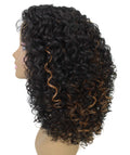 Precious Black with Golden Trendy Afro Lace Wig