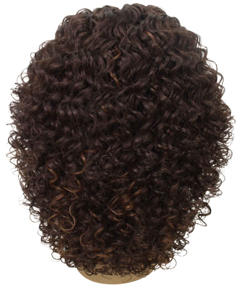 Precious Brown with Caramel Trendy Afro Lace Wig