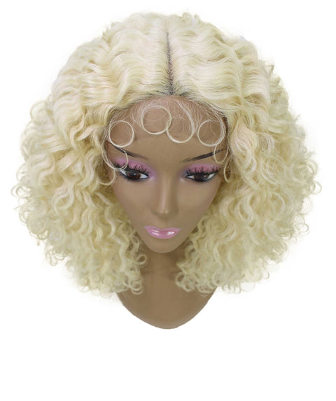Precious Light Blonde Trendy Afro Lace Wig