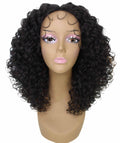 Precious Black with Golden Trendy Afro Lace Wig