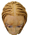 Chloe Golden Blonde Hexagon Parting Briads Lace Wig