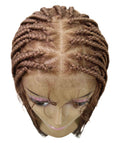 Chloe Copper Blonde Hexagon Parting Briads Lace Wig