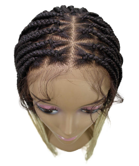 Chloe Blonde Ombre Hexagon Parting Briads Lace Wig