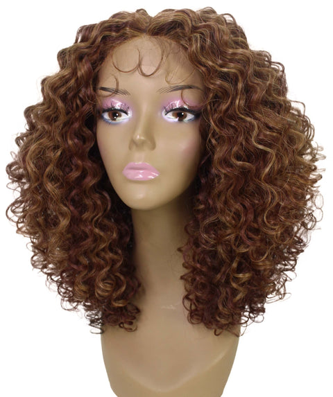 Precious Copper Auburn Blend Trendy Afro Lace Wig
