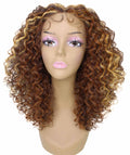 Precious Auburn Brown Blend Trendy Afro Lace Wig