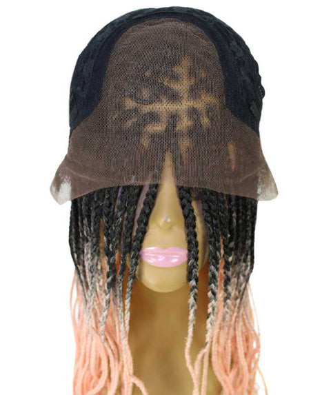   Human Hair Braided Lace Front Blend Wigs for Caucasian