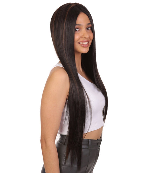 Monique Black with Caramel Lace Wig