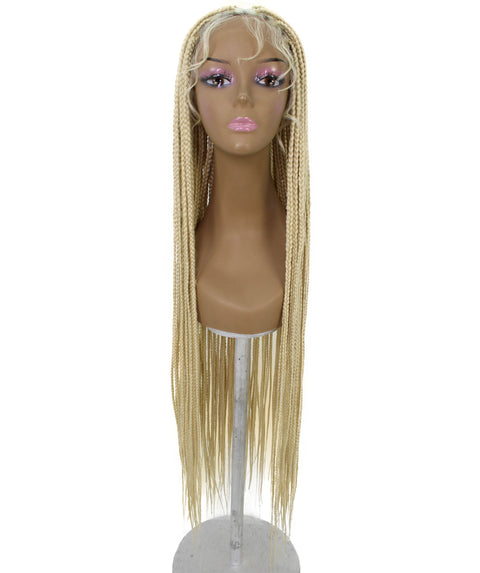Chloe Light Blonde Hexagon Parting Briads Lace Wig