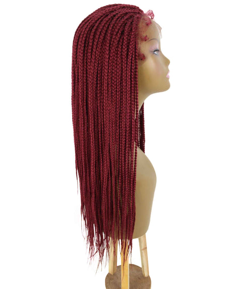 Layla Burgundy Synthetic HD Lace Wig wig
