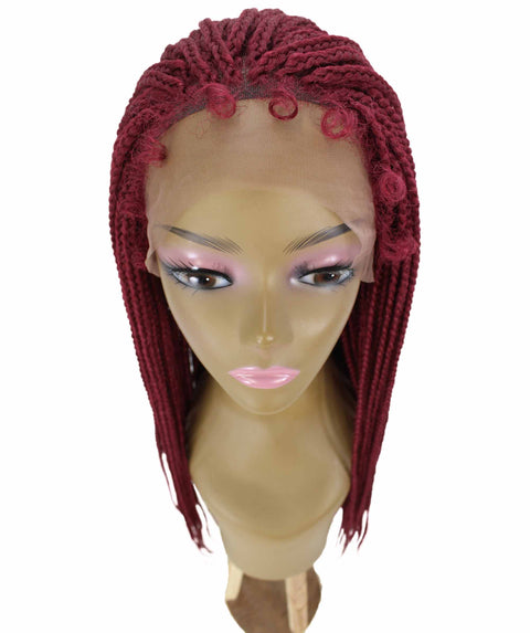 Layla Burgundy Synthetic HD Lace Wig wig