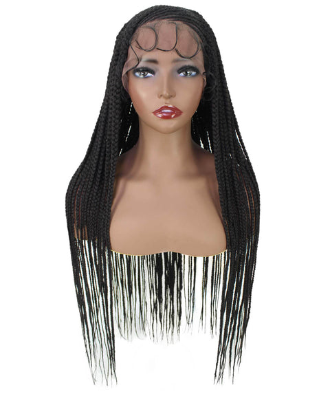 Ella Natural Black Braid Lace Wig