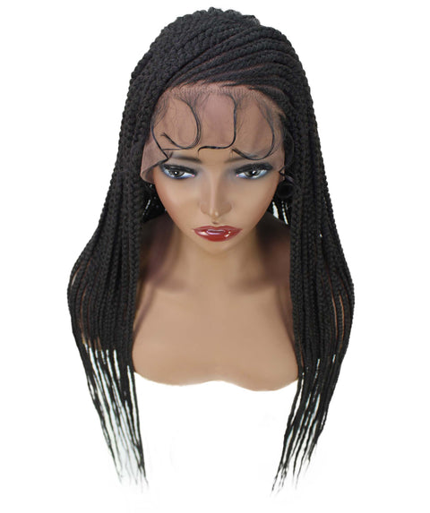 Ella Natural Black Braid Lace Wig