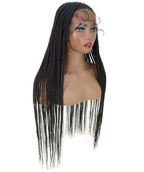 Ella Natural Black Braid Lace Wig