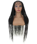 Ella Black Braid Lace Wig