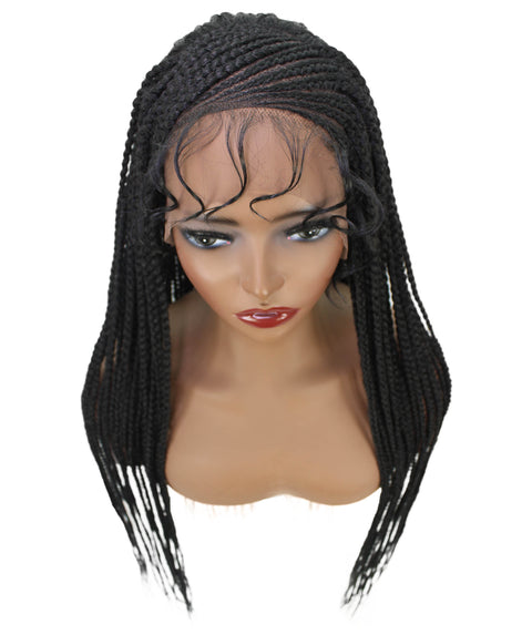 Ella Black Braid Lace Wig