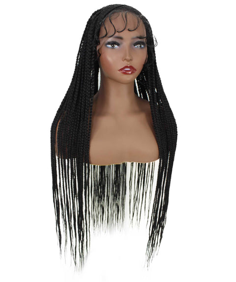 Ella Black Braid Lace Wig