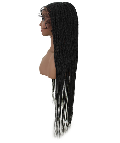 Ella Black Braid Lace Wig