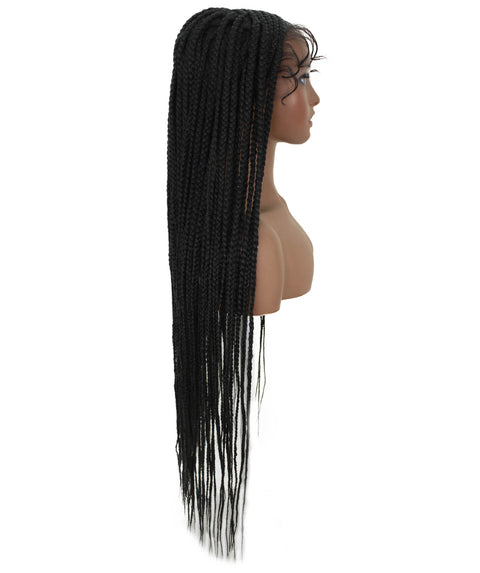 Ella Black Braid Lace Wig