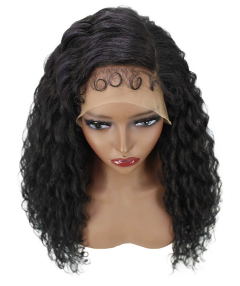 Faith Natural Black Ringlet Lace Wig