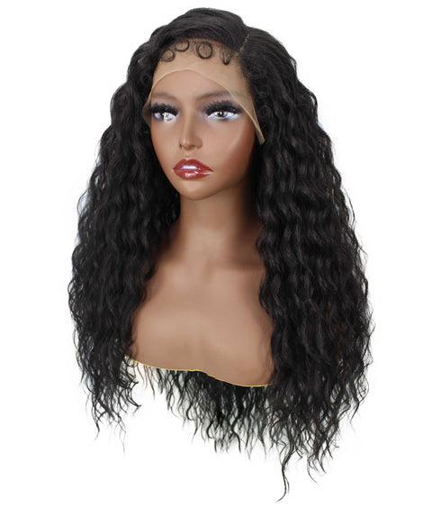 Faith Natural Black Ringlet Lace Wig