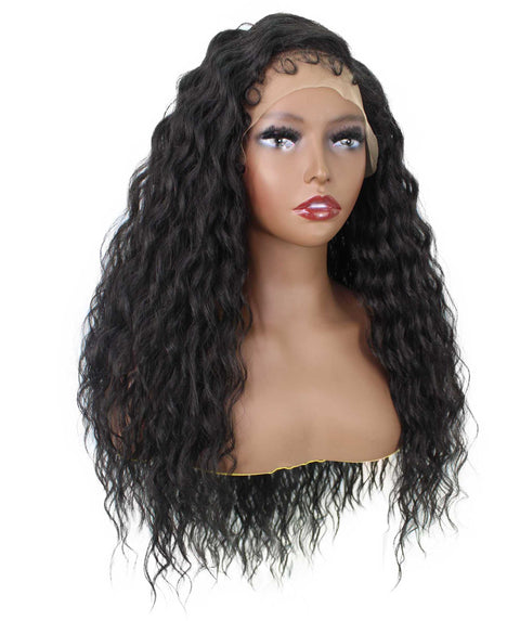 Faith Natural Black Ringlet Lace Wig