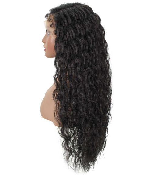 Faith Natural Black Ringlet Lace Wig