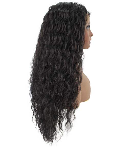Faith Natural Black Ringlet Lace Wig