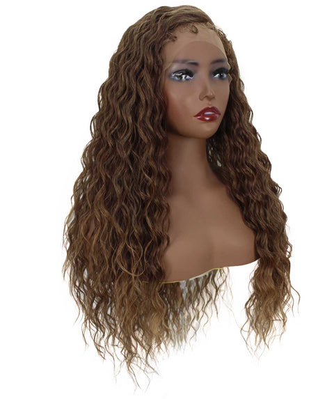 Faith Dark Brown with Honey Blonde Blend Ringlet Lace Wig