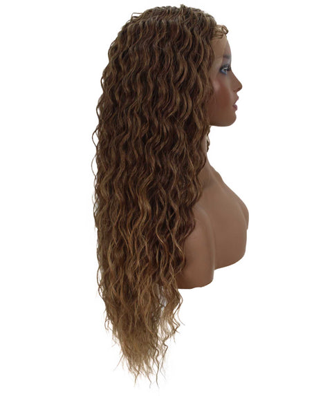 Faith Dark Brown with Honey Blonde Blend Ringlet Lace Wig