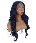 Liza Black and Dark Blue Wavy Wig