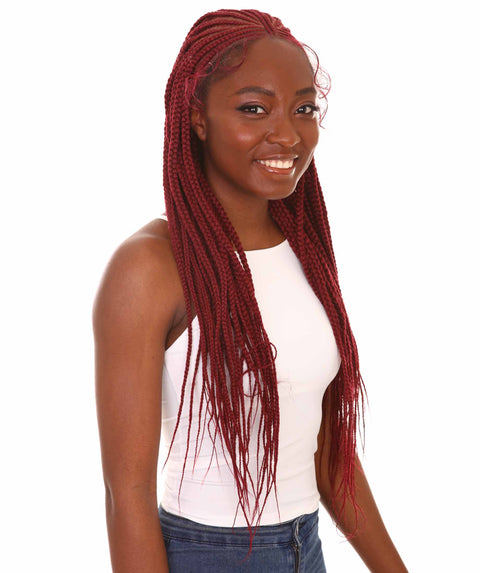 Viola Burgundy Lace Braided Wig