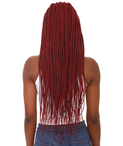 Viola Burgundy Lace Braided Wig
