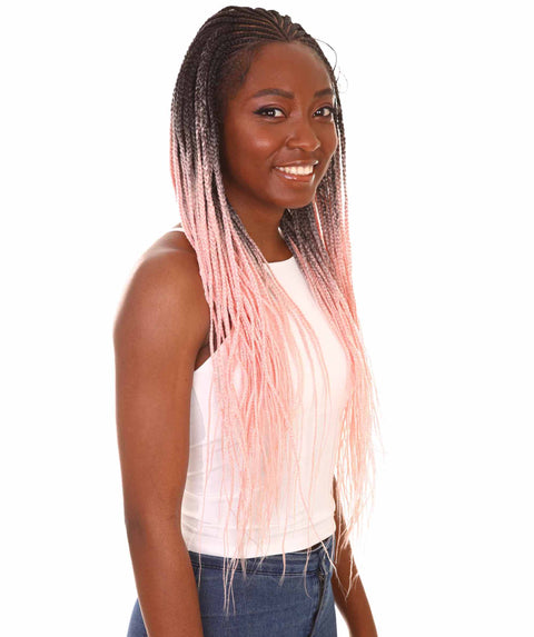 Kristi Light Pink Synthetic Braided wig