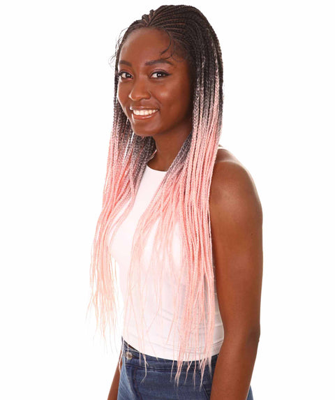 Kristi Light Pink Synthetic Braided wig