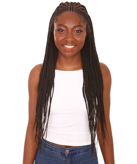 Viola Natural Black Lace Braided Wig