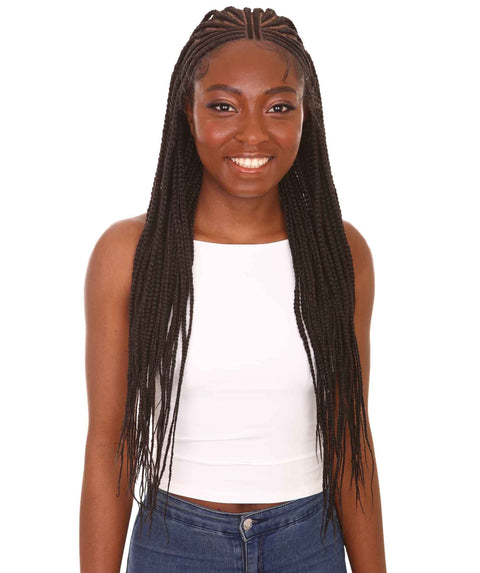 Viola Natural Black Lace Braided Wig