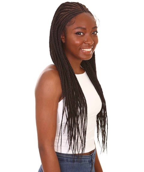 Viola Natural Black Lace Braided Wig