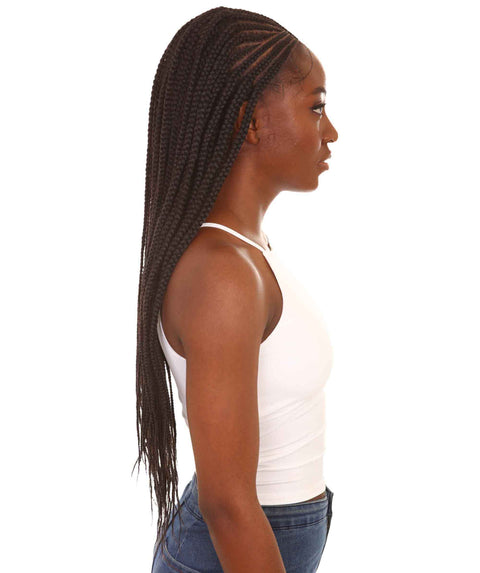 Viola Natural Black Lace Braided Wig