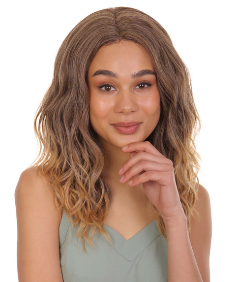 Riley Dark Brown with Honey Blonde Blend Glamour Lace Wig