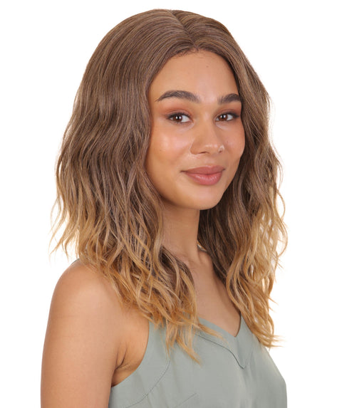 Riley Dark Brown with Honey Blonde Blend Glamour Lace Wig