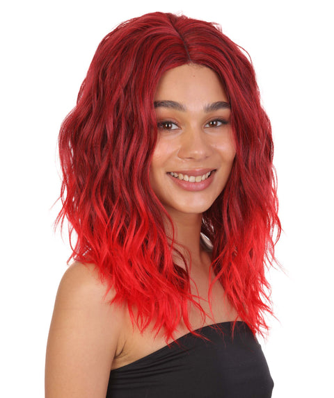 Riley Dark wine and red blend Glamour Lace Wig