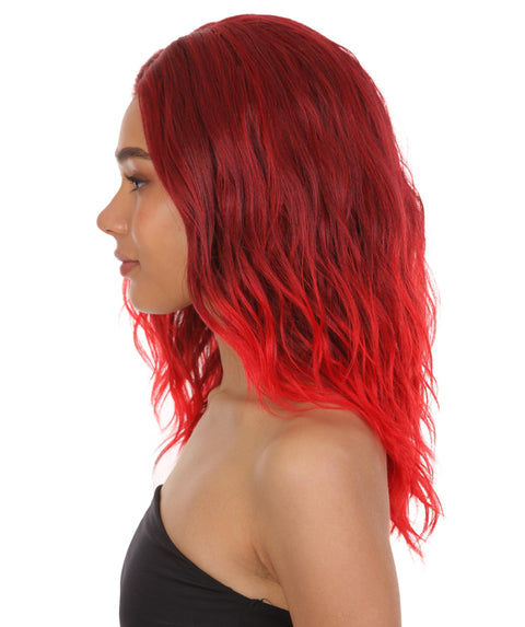 Riley Dark wine and red blend Glamour Lace Wig