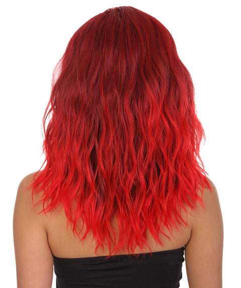 Riley Dark wine and red blend Glamour Lace Wig