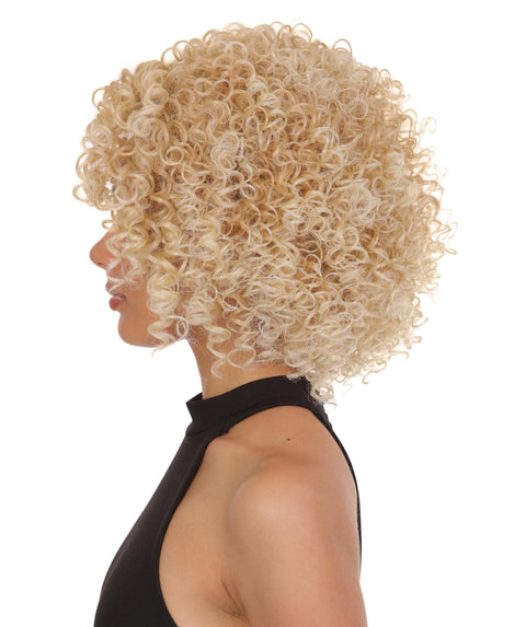 Talia Light Blonde and Grey Blend Edge Afro Lace Wig