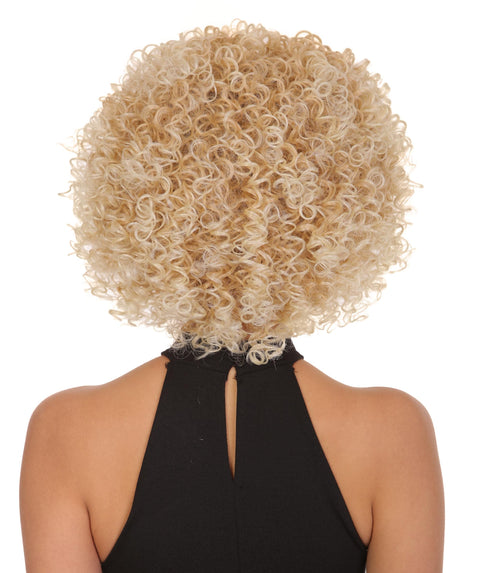 Talia Light Blonde and Grey Blend Edge Afro Lace Wig