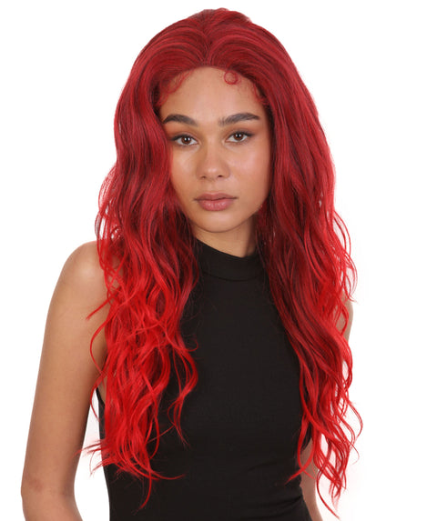 Willow Dark Wine and Red Blend Glamour Lace Wig