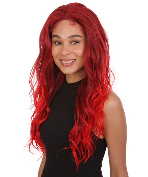 Willow Dark Wine and Red Blend Glamour Lace Wig