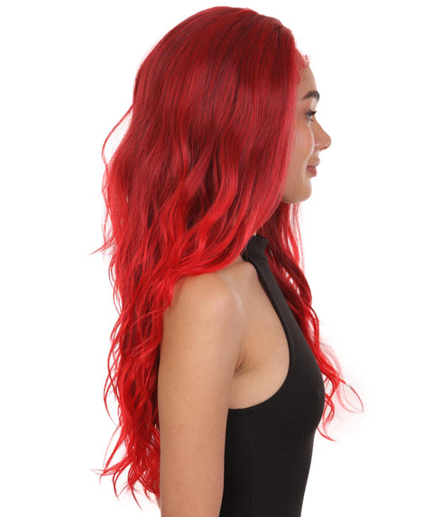 Willow Dark Wine and Red Blend Glamour Lace Wig